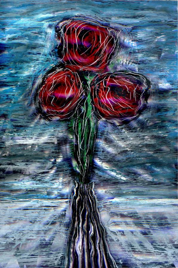 tre rose rosse per te.