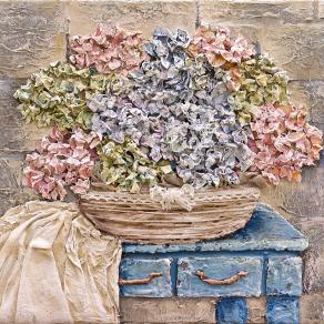 consolle con bouquet di fiori