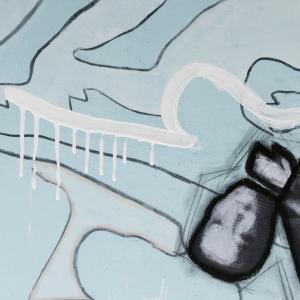 Acrilico bianco con gocce Acrilico bianco con gocce