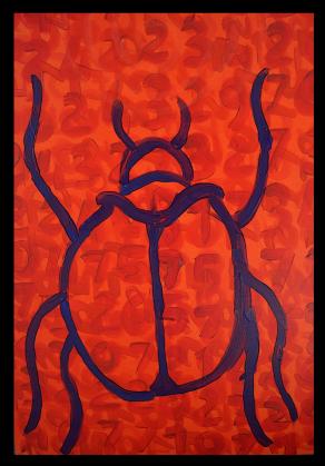 anche questa notte kheperer ha mantenuto la sua promessa...acrilico e pittura luminescente su tela 100cmx70cm