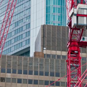 Germany. Frankfurt. Architectures, also of bodies