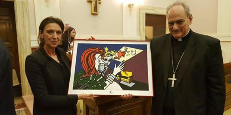 IN VATICANO LA RIPRODUZIONE "CRIMINAL HEART" AUTENTICATA E CERTIFICATA DA FULBER IN VATICANO LA RIPRODUZIONE "CRIMINAL HEART" AUTENTICATA E CERTIFICATA DA FULBER