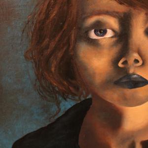 Donna con braccia conserte (particolare)