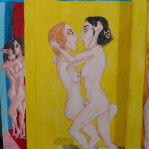 Risse nei bagni (particolare) - Zuffa fra piccolette - 