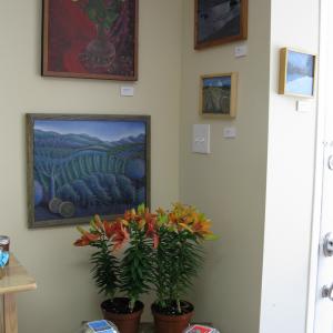 Carla Strozzieri's paintings are on exhibit at "From the Vineyards,"  Paintings by Carla Strozzieri