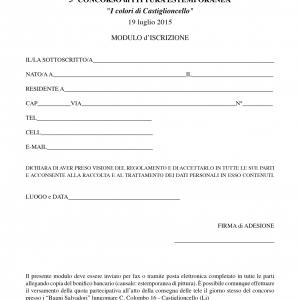 5° CONCORSO DI PITTURA ESTEMPORANEA “I colori di Castiglioncello” 5° CONCORSO DI PITTURA ESTEMPORANEA “I colori di Castiglioncello”