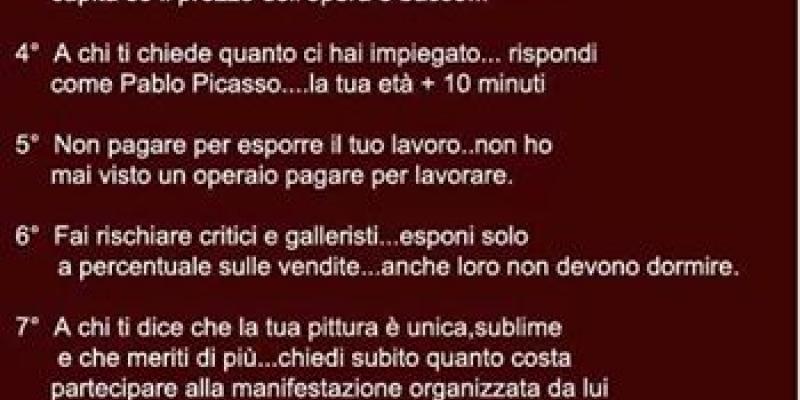 The 10 Commandments for professional artist