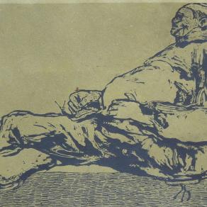 Man with slug (new york city)