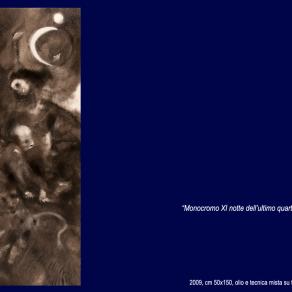 monocromo XI notte dell'ultimo quarto di luna