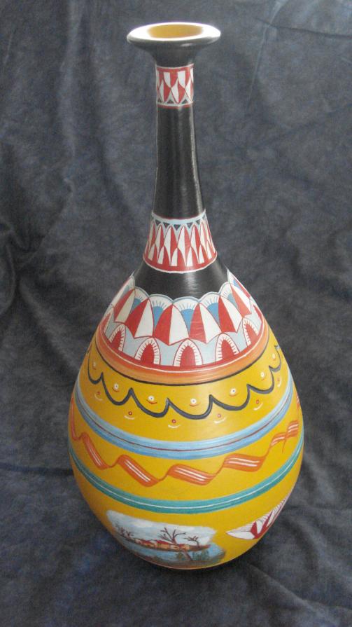 Anfora bottiglia con riquadri