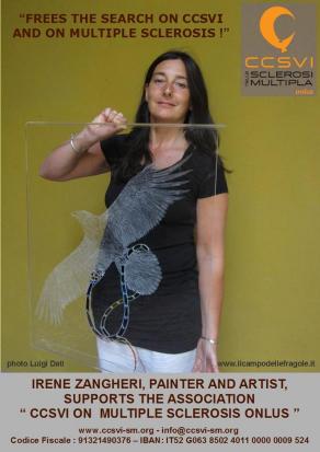 La pittrice e artista Irene Zangheri aderisce alla campagna "Libera la Ricerca sulla CCSVI e sulla S La pittrice e artista Irene Zangheri aderisce alla campagna "Libera la Ricerca sulla CCSVI e sulla S