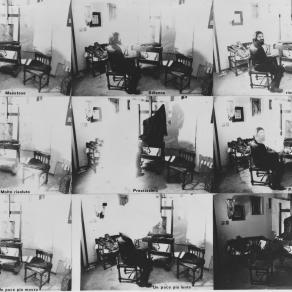 Modalità creative - sequenza da "Discorso teorico della Pittura", tela emulsionata 1975