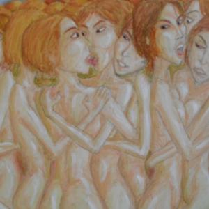 Little Top Model's fight (particolare) - Minute rivali - Nudo groviglio umido