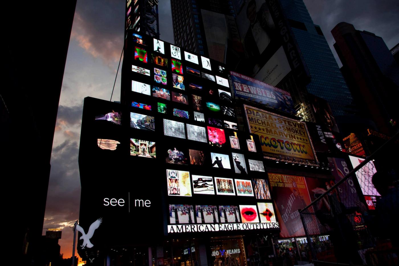 see.me takeover Time Square 2014