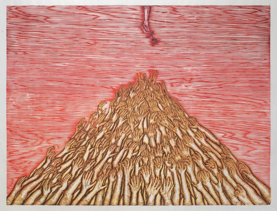 The Irrepressible Lure, Reduction Woodblock Print