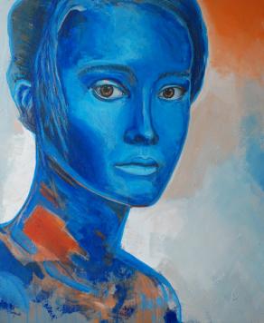 Woman in Blue