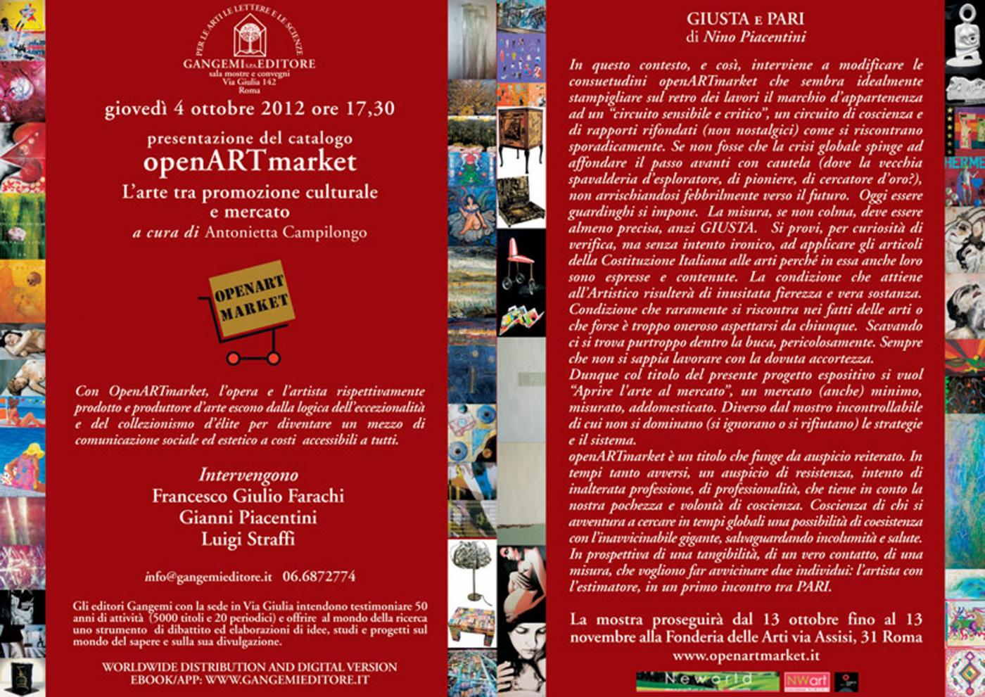 Presentazione catalogo openARtmarket Presentazione catalogo openARtmarket