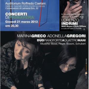 Omaggio a John Cage  Lorenzo Indrimi Sulle tracce del Nuovo Classicismo  Marina Greco e Adonella Gregori  