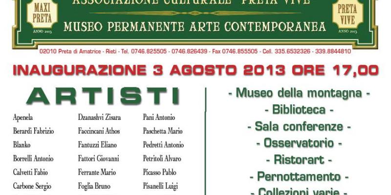 Next Opening - Contemporary Art Museum - Preta di Amatrice Next Opening - Contemporary Art Museum - Preta di Amatrice