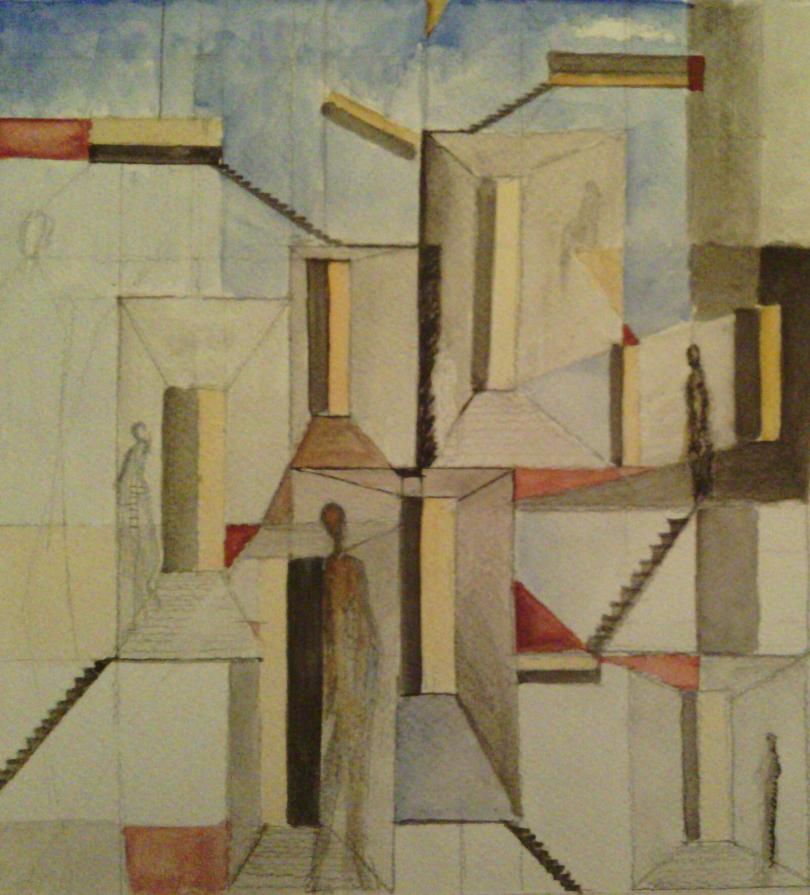 stanze, scale e umano solitario