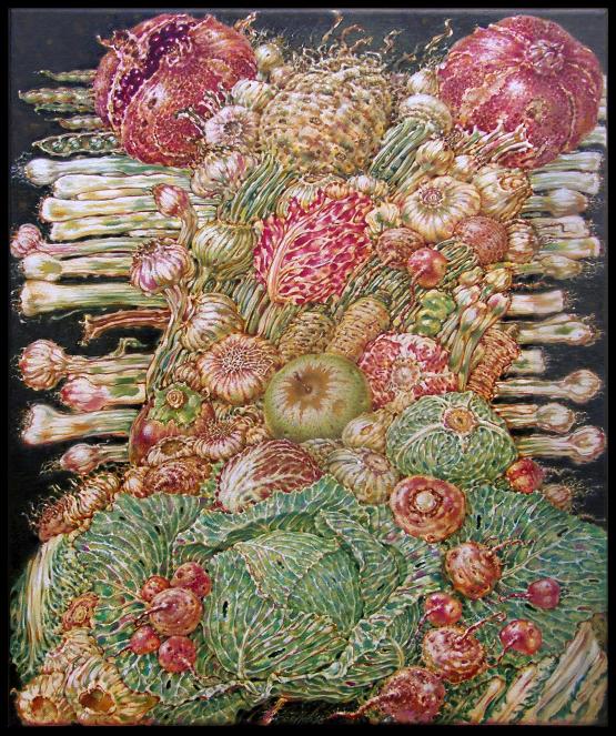 Still Life with two Pomegranates