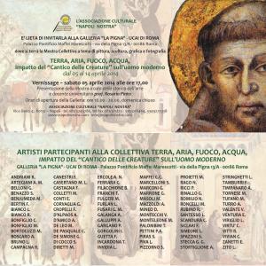 TERRA, ARIA, FUOCO, ACQUA, IMPATTO DEL “CANTICO DELLE CREATURE” SULL’UOMO MODERNO TERRA, ARIA, FUOCO, ACQUA, IMPATTO DEL “CANTICO DELLE CREATURE” SULL’UOMO MODERNO