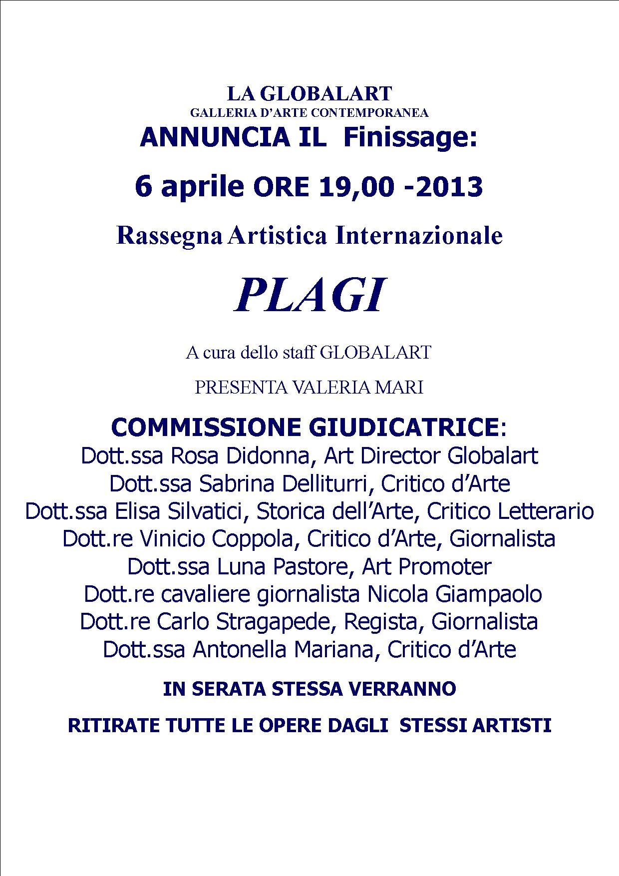 Finissage :"Rassegna Artistica Internazionale 
