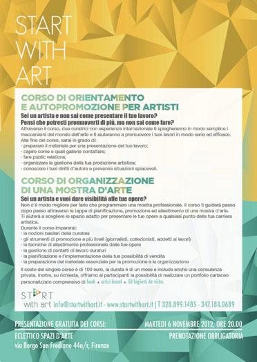 Nuovi corsi StartWithArt