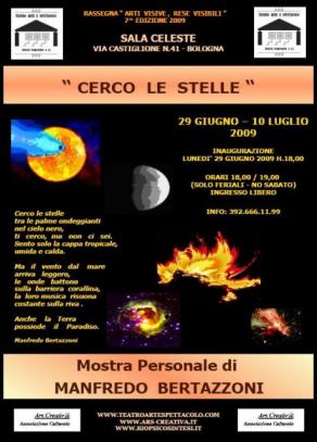 Locandina Mostra Manfredo Bertazzoni Sala Celeste Bologna Locandina Mostra Manfredo Bertazzoni Sala Celeste Bologna