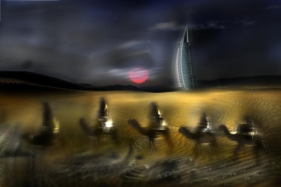 tramonto a dubai,la vela trasloca.