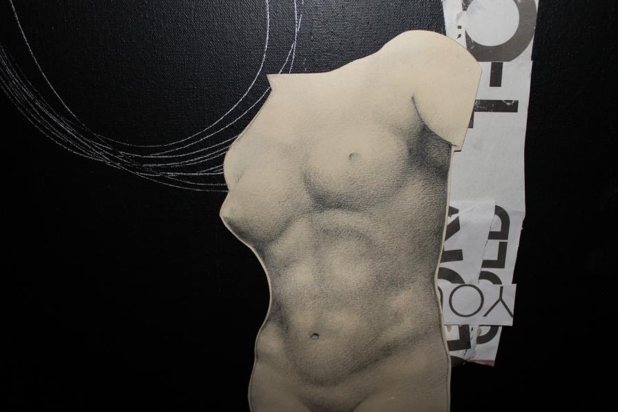 collage con figura classica