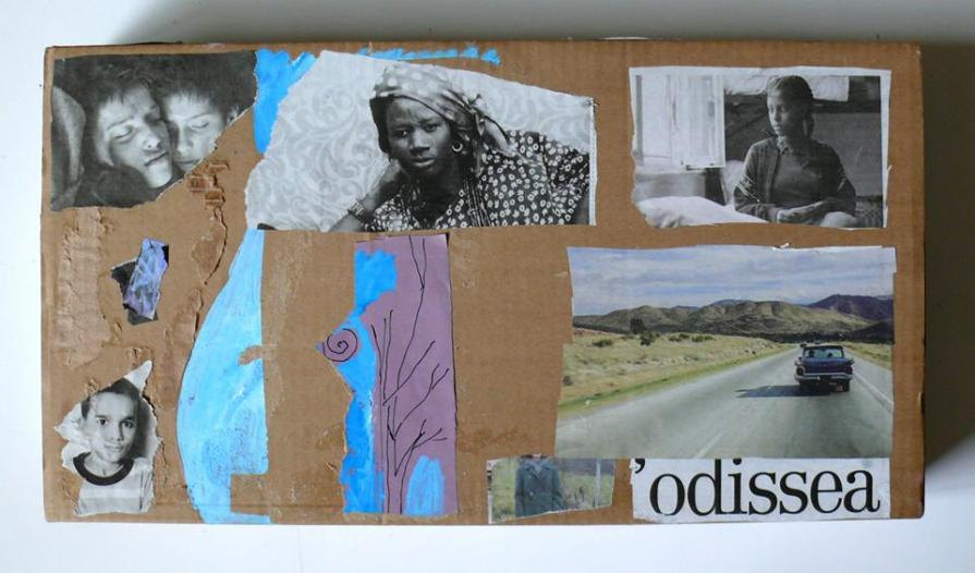 LINEE DI RICERCA AL ,TRAMONTO tecnica mista su cartone installazione (dittico costituito da due elem