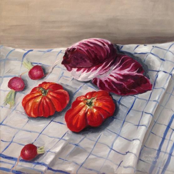 Pomodoro cuore di bue e Radicchio 