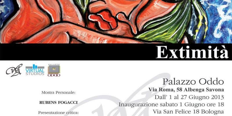 Exitimità exhibition of Fogacci Rubens at Palazzo Oddo