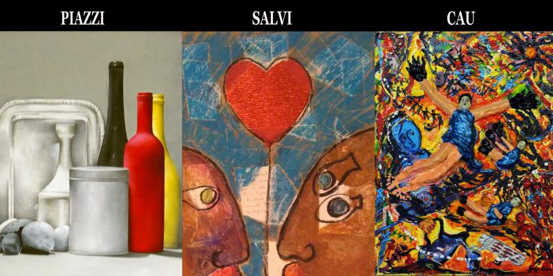 Inauguration of personal exhibition by Maurizia Piazzi, Tiziana Salvi, Luigi Cau, presents Denitza Nedkova