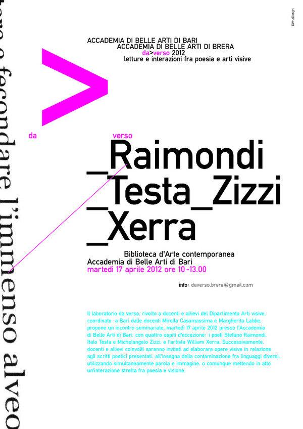 da>verso 2012_letture e interazioni fra poesia e arti visive da>verso 2012_letture e interazioni fra poesia e arti visive
