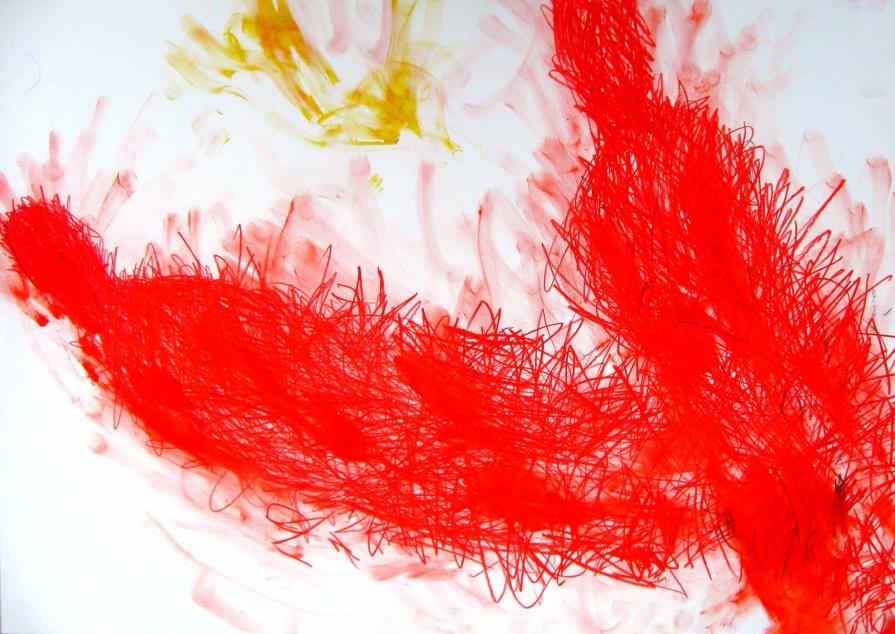 Insinua la voce, Perché non tingere  i nostri corpi  di nuvole rosse.