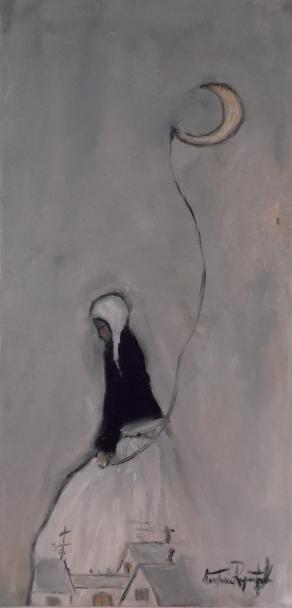 Yesterday, I dreamed of the night, as a lady in ... white... 