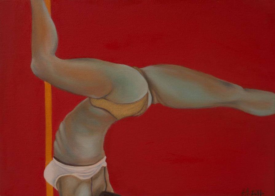 pole dancer -red