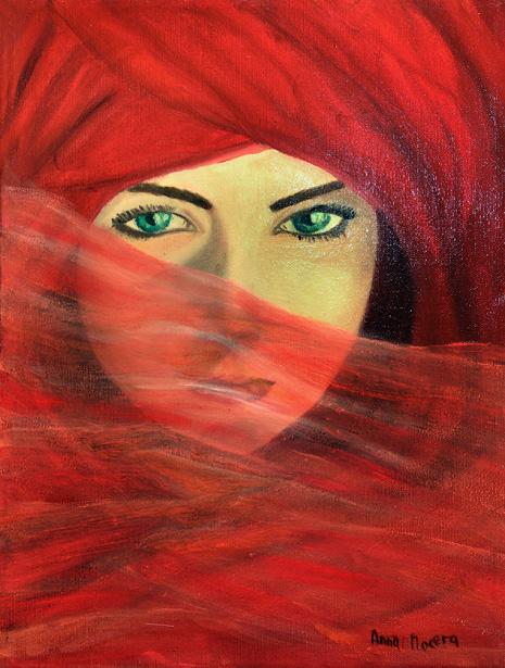 donna misteriosa - ottobre '13 - olio su tela