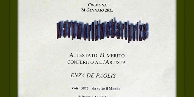 PREMIO  INTERNAZIONALE     "  WEB  ART  PRIZE "   2014  -  2015  