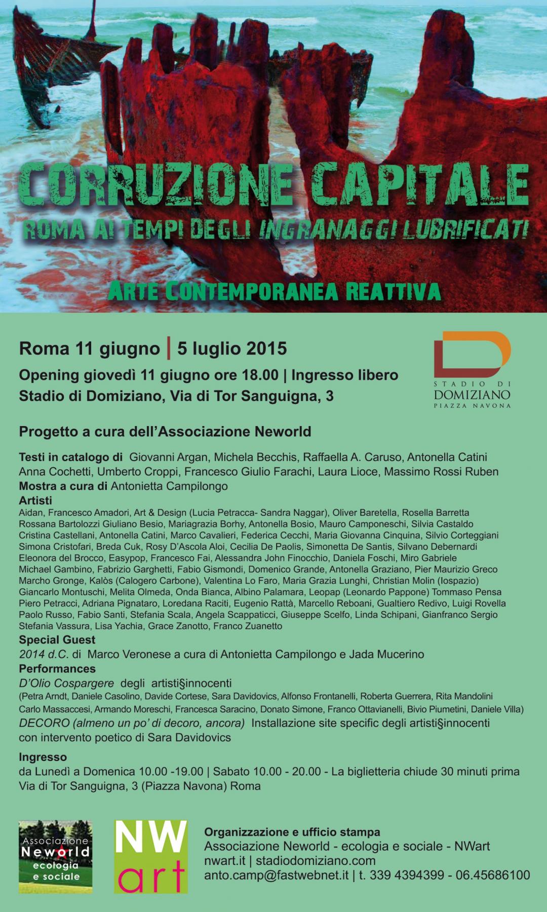 Corruzione Capitale Roma ai tempi degli ingranaggi lubrificati Arte Contemporanea reattiva Corruzione Capitale Roma ai tempi degli ingranaggi lubrificati Arte Contemporanea reattiva