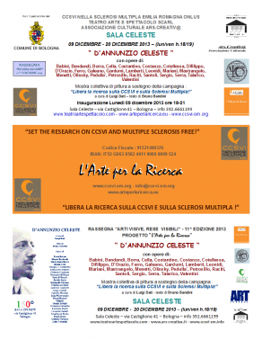 Locandina Mostra collettiva "D'Annunzio Celeste" a Bologna in Sala Celeste Locandina Mostra collettiva "D'Annunzio Celeste" a Bologna in Sala Celeste