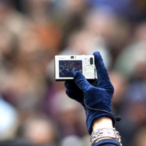 The crowd in the blue glove- Candelora 2013- Montevergine Italy.