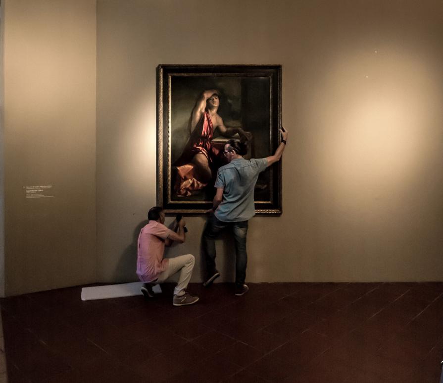 Ferrara, palazzo dei Diamanti; Dosso Dossi, sapiente con libro 