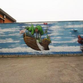 CORTILE INTERNO DEL CARCERE DI MASSIMA SICUREZZA DI ASCOLI PICENO- street art 0
