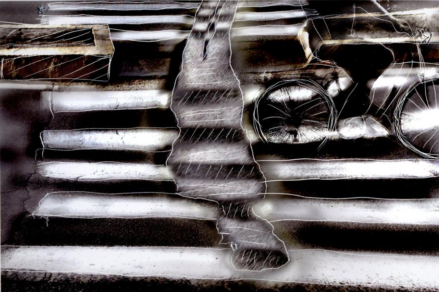 il bianco il nero opposti un del altro,prigionieri fra loro.