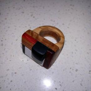 Wooden rings colored