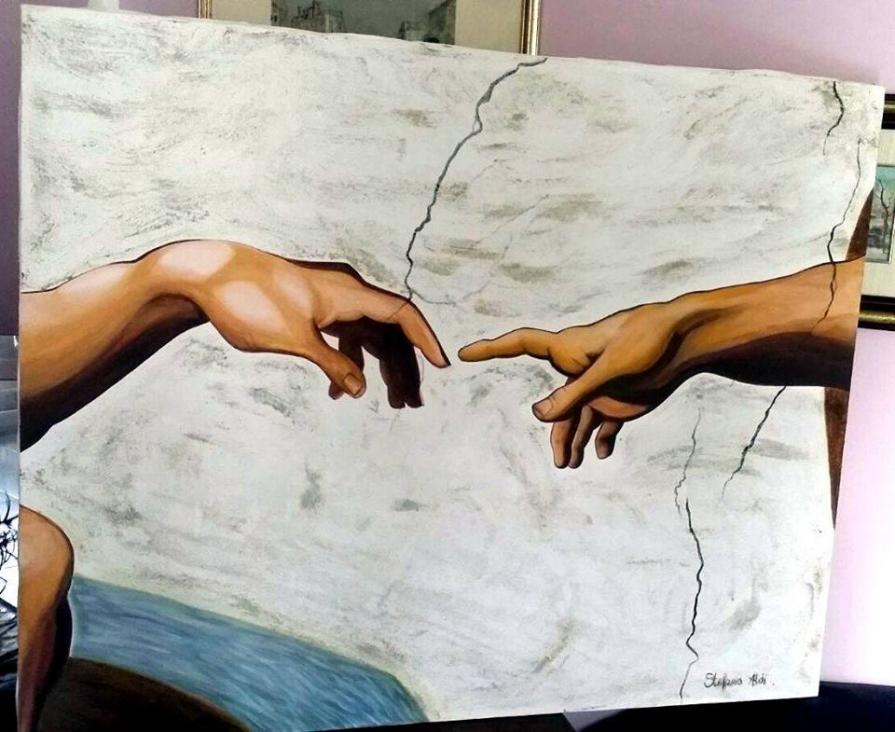 Copia di Là creazione di Adamo , particolare