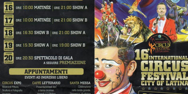 16° Festival Internazionale del Circo Città di Latina 16° Festival Internazionale del Circo Città di Latina